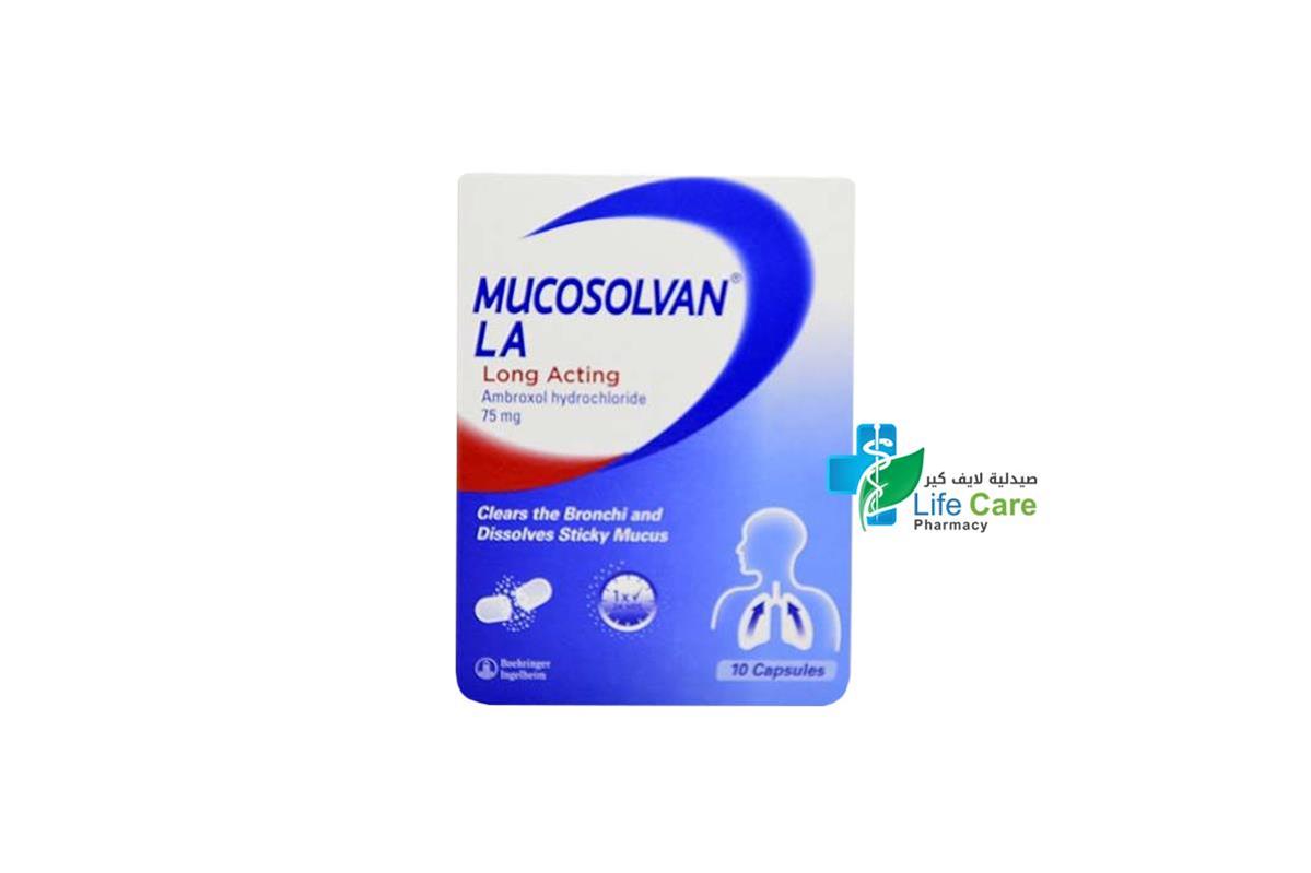 MUCOSOLVAN LA 75MG 10 CAP - Life Care Pharmacy