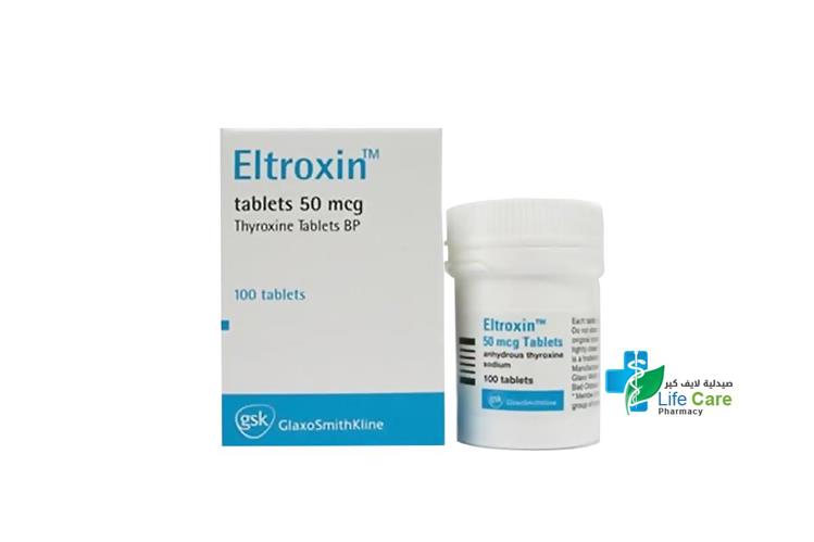 ELTROXIN 50 MCG 100 TABLET - صيدلية لايف كير