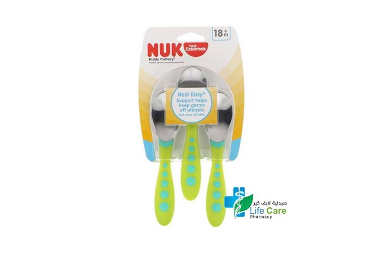 NUK FIRST ESSENTIALS KIDDY SPOONS PLUS18  MONTH - Life Care Pharmacy