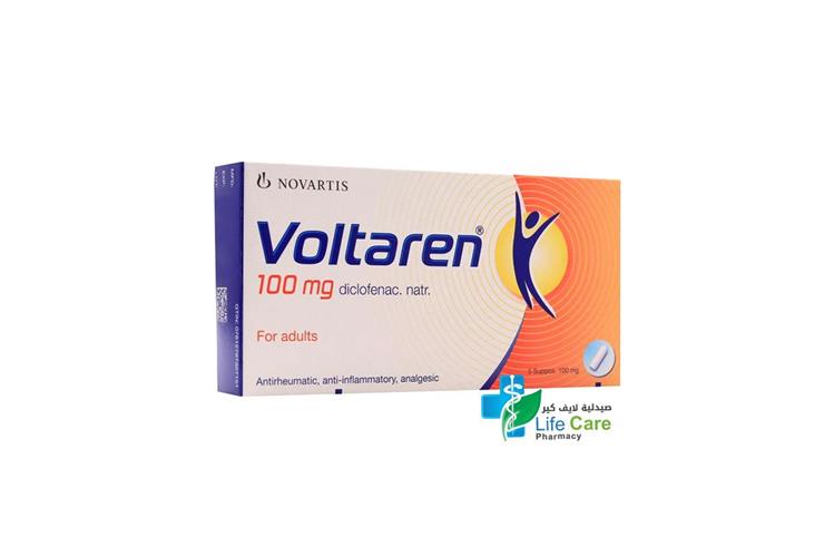 VOLTAREN 100 MG 5 SUPPOSITORIES - Life Care Pharmacy