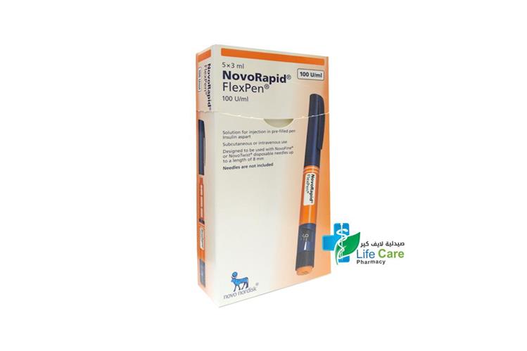 NOVORAPID FLEXPEN 100 IU 5 PEN - Life Care Pharmacy