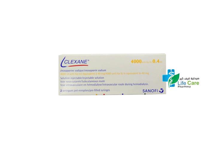 CLEXANE 40 MG 0.4ML SYRINGE 2 PCS - Life Care Pharmacy