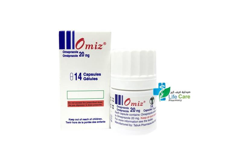 OMIZ 20 MG 14 CAPSULES - Life Care Pharmacy