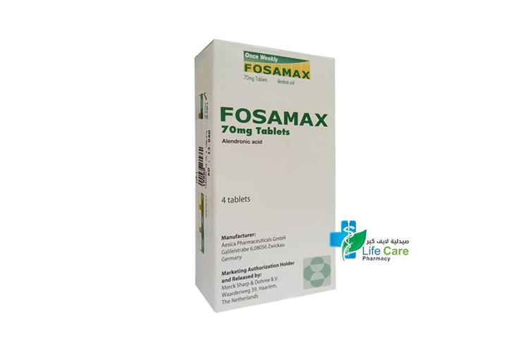 FOSAMAX 70 MG 4 TABLETS - صيدلية لايف كير