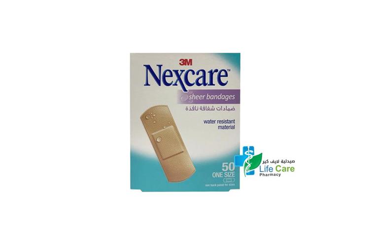 NEXCARE SHEER BANDAGES 50 STRIPS - Life Care Pharmacy