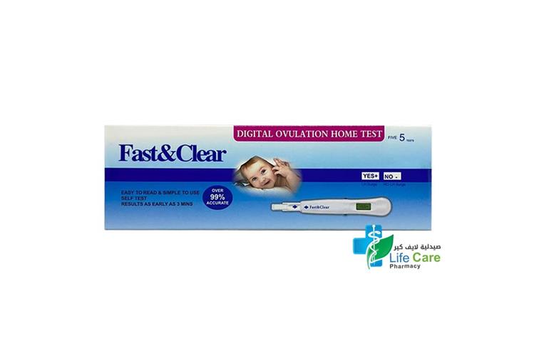 FAST CLEAR DIGITAL OVULATION TEST 5 PCS - Life Care Pharmacy