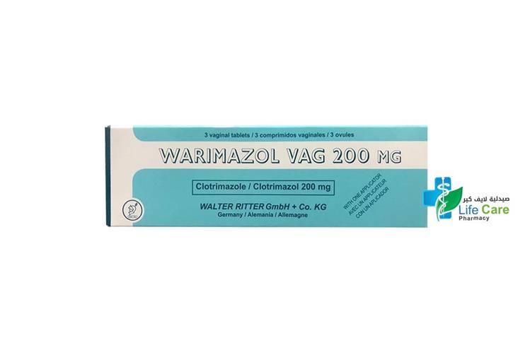 WARIMAZOL VAGIAL 200 MG 3 OVULES - صيدلية لايف كير