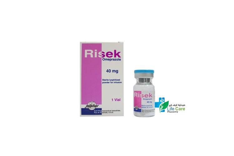 RISEK 40 MG POWDER FOR INJECTION 1 VIAL - Life Care Pharmacy