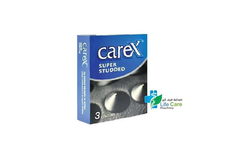 CAREX CONDOMS SUPER STUDDED 3 - صيدلية لايف كير