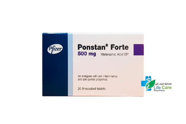 PONSTAN FORTE 500MG 20TAB - Life Care Pharmacy