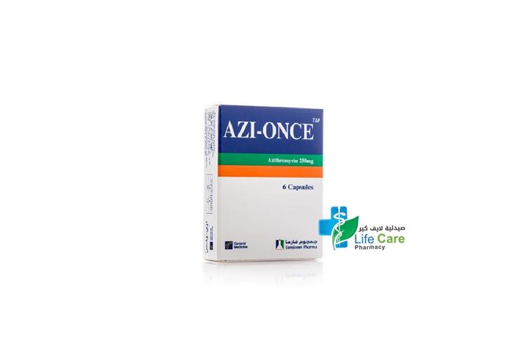 AZI-ONCE 250 MG 6 CAPS - Life Care Pharmacy