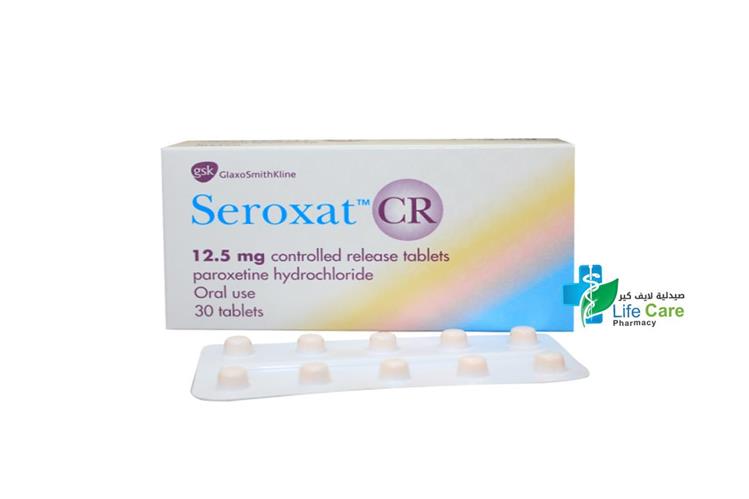 SEROXAT CR 12.5 MG 30 TABLETS - Life Care Pharmacy