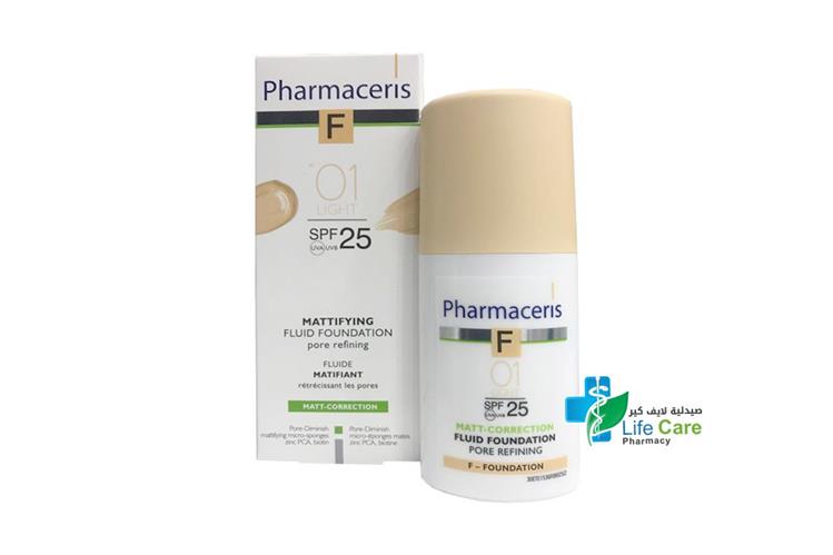 PHARMACERIS MATTIFYING 01 LIGHT SPF 25 30ML - Life Care Pharmacy