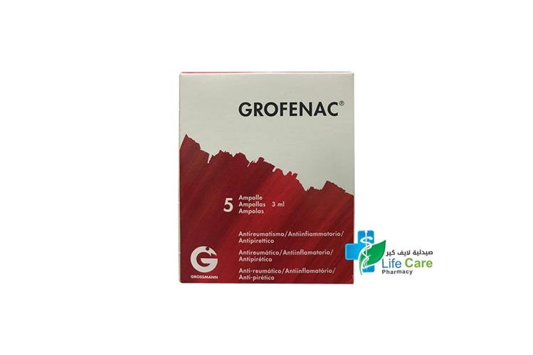 GROFENAC 75 MG 3ML 5 AMP - Life Care Pharmacy