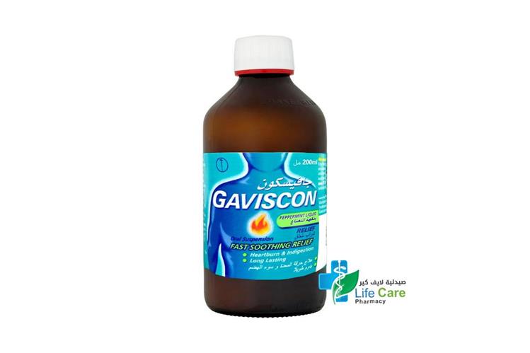 GAVISCON SUSPENSION PEPPERMINT 200ML - Life Care Pharmacy