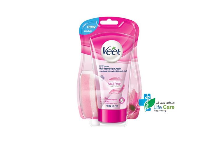 VEET IN SHOWER HAIR REMOVAL CREAM SILK FRESH 150 GM - Life Care Pharmacy