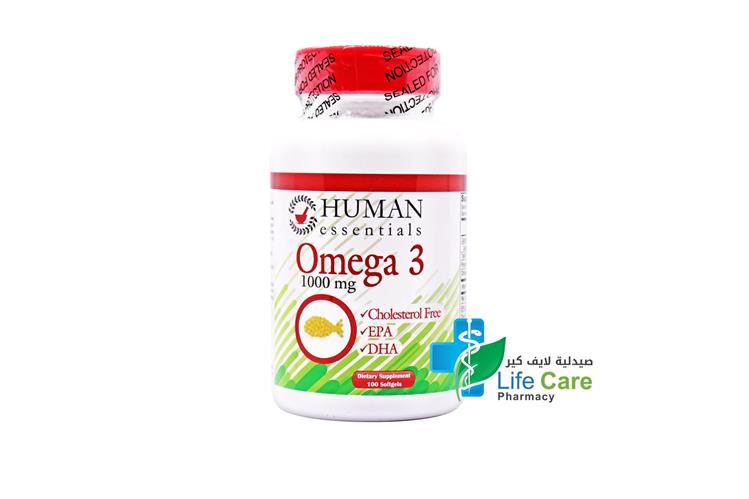 HUMAN OMEGA 3 1000MG 100SOFTGEL - Life Care Pharmacy