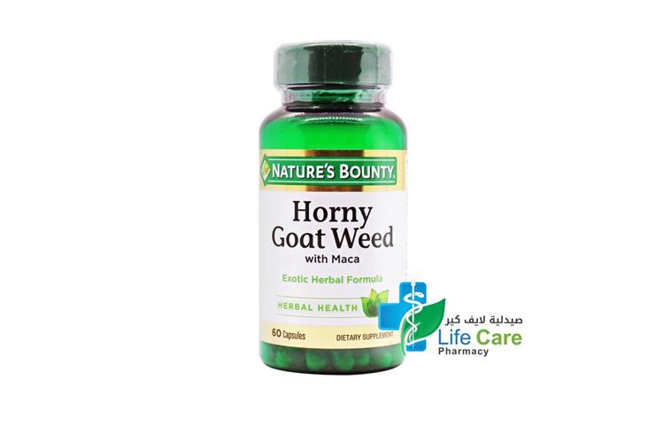 NATURES BOUNTY HORNY GOAT WEED 60 CAPSULES - Life Care Pharmacy