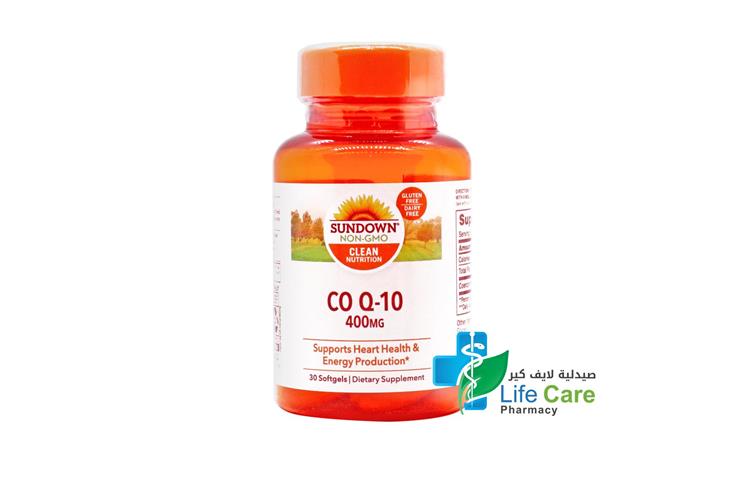 SUNDOWN CO Q 10 400 MG 30 SOFTGELS - Life Care Pharmacy