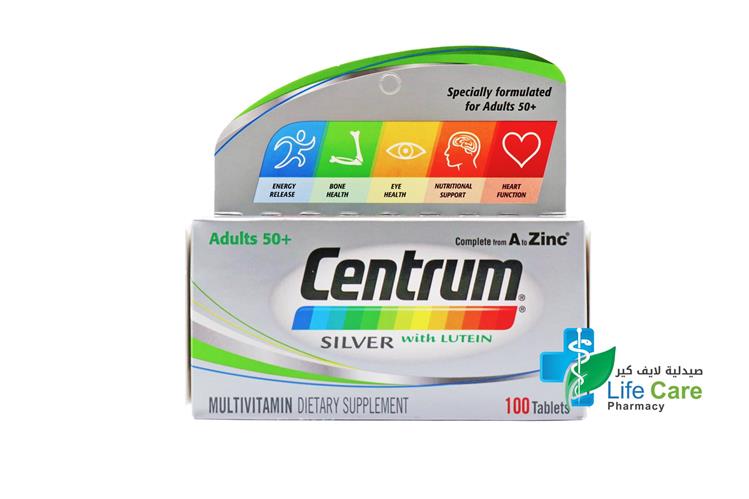CENTRUM WITH LUTEIN SILVER 100 TABLET - Life Care Pharmacy