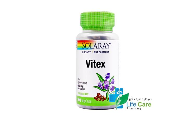 SOLARAY VITEX 400MG 100VEGCAPS - Life Care Pharmacy