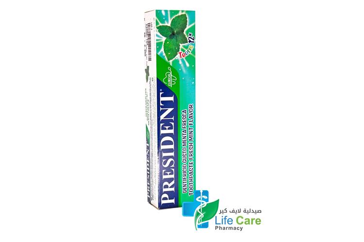 PRESIDENT TOOTHPAST FRESH MINT FLAVOR TEENS 12 PLUS 50M - Life Care Pharmacy