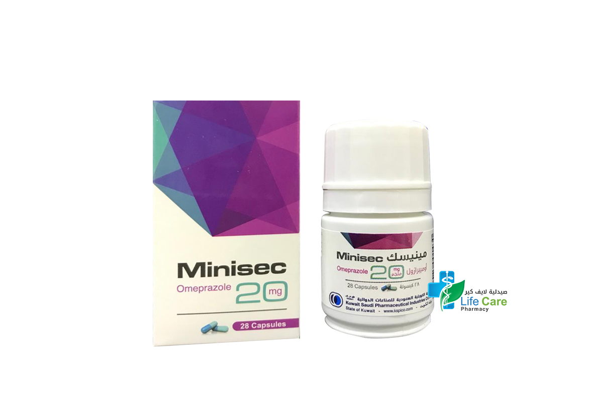 MINISEC 20 MG 28 CAPSULES - Life Care Pharmacy