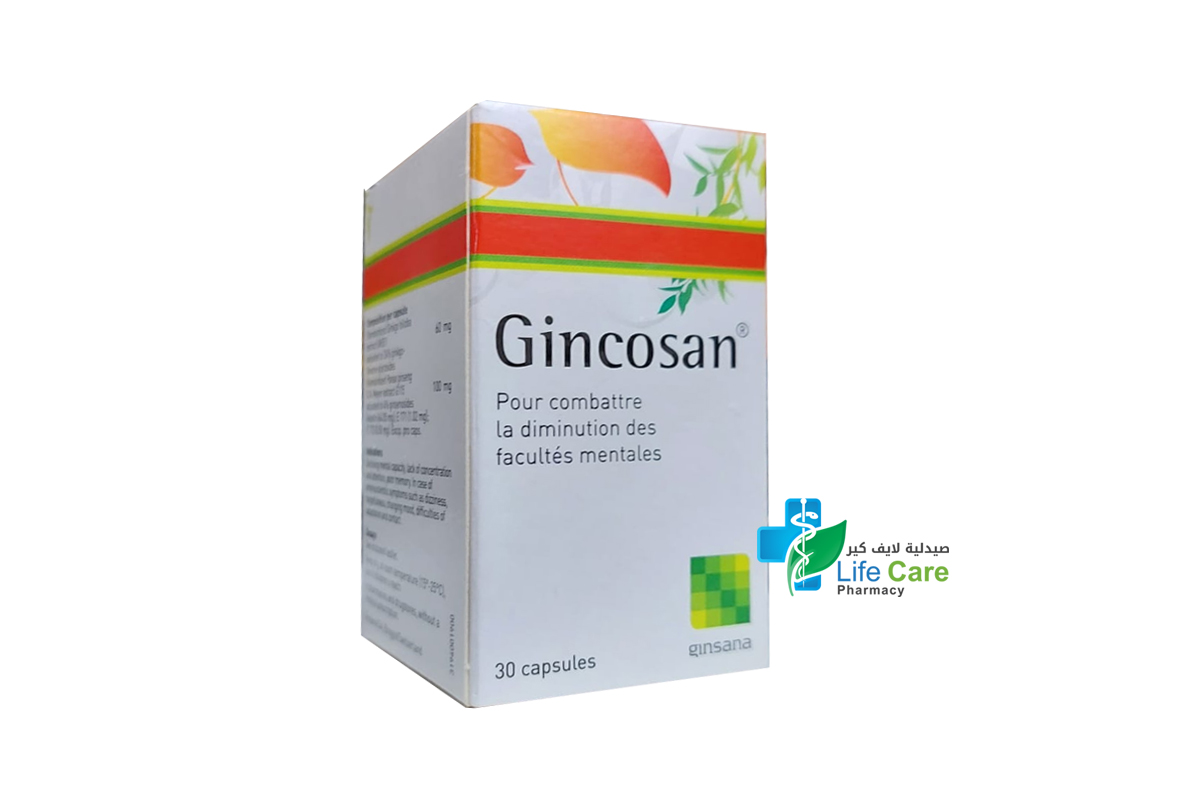 GINSANA GINCOSAN 30 CAPSULES - Life Care Pharmacy