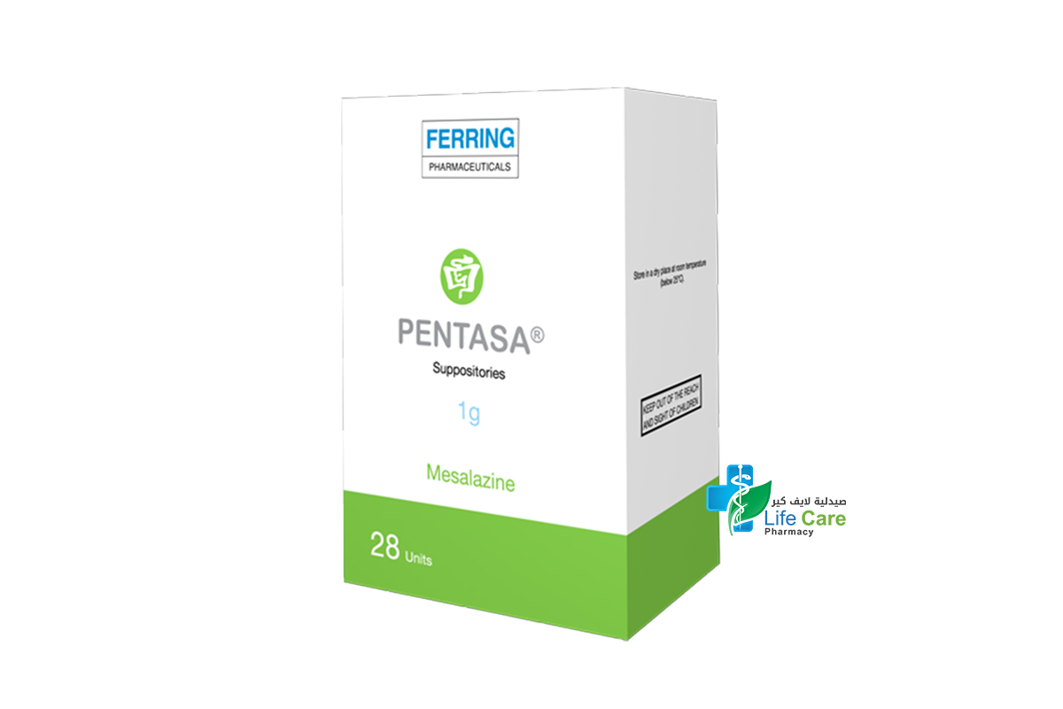 PENTASA 1G 28 SUPPOSITORIES - Life Care Pharmacy