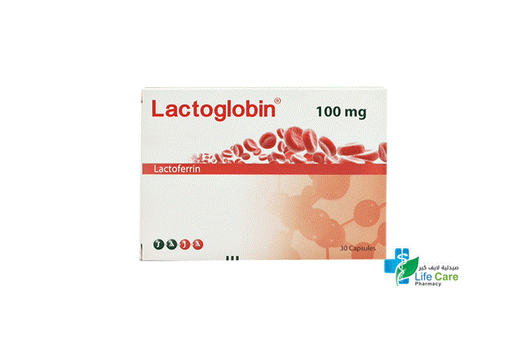 LACTOGLOBIN 100MG 30 CAPSULES - صيدلية لايف كير