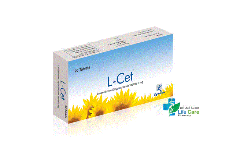 L CET 5 MG 20 TABLETS - Life Care Pharmacy