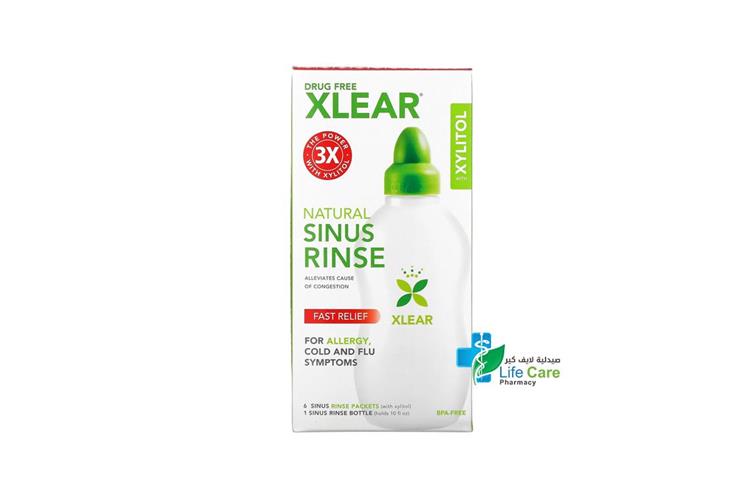 XYLITOL XLEAR NATURAL SINUS RINSE 6 SINUS - Life Care Pharmacy
