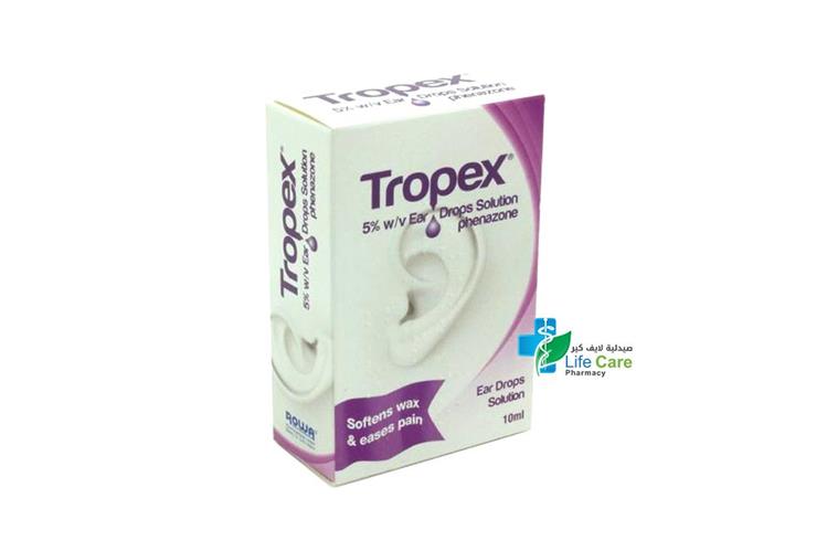 TROPEX EAR DROPS 10ML - صيدلية لايف كير