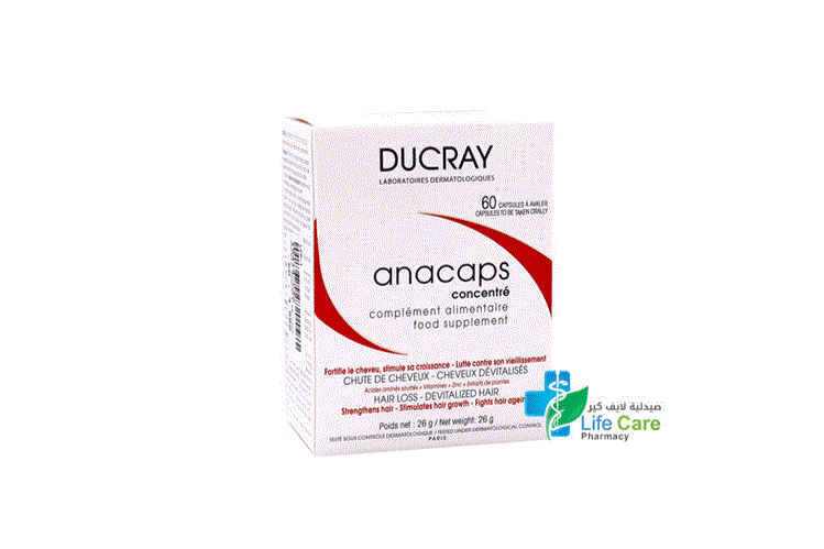 DUCRAY ANACAPS 60 CAPSULES - صيدلية لايف كير