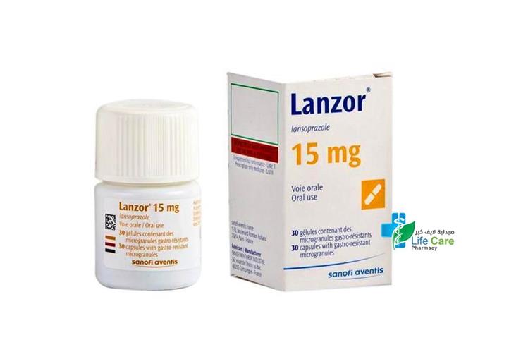 LANZOR 15 MG 30 CAPSULES - Life Care Pharmacy