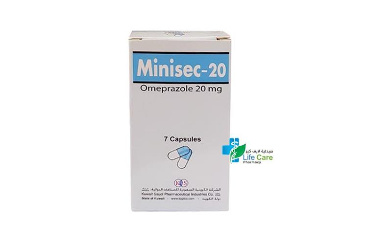 MINISEC 20 MG 7 CAPSULES - صيدلية لايف كير