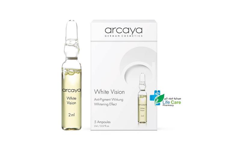 ARCAYA WHITE VISION 5  AMPOULES - صيدلية لايف كير