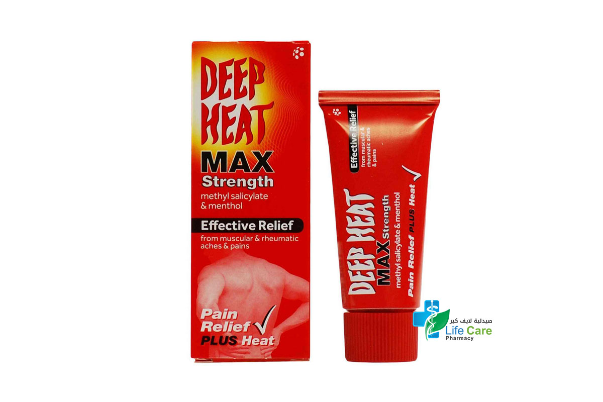 DEEP HEAT MAX STRENGTH CREAM 35G - Life Care Pharmacy