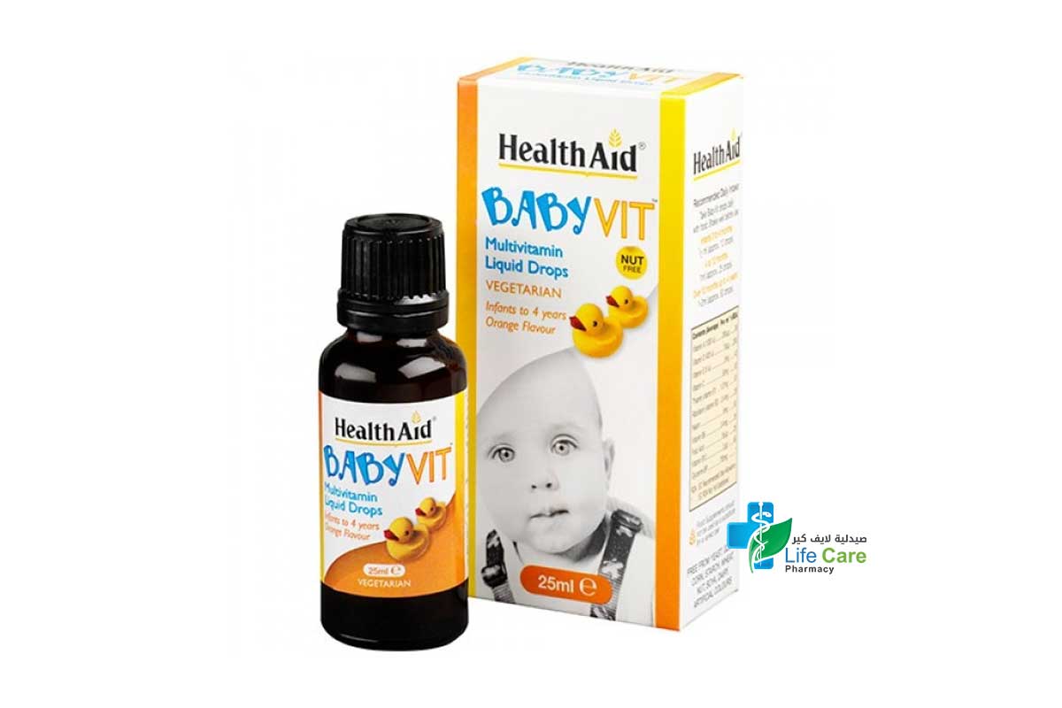 HEALTHAID BABY VIT PLUS MULTIVITAMIN LIQUID DROPS 25ML - Life Care Pharmacy