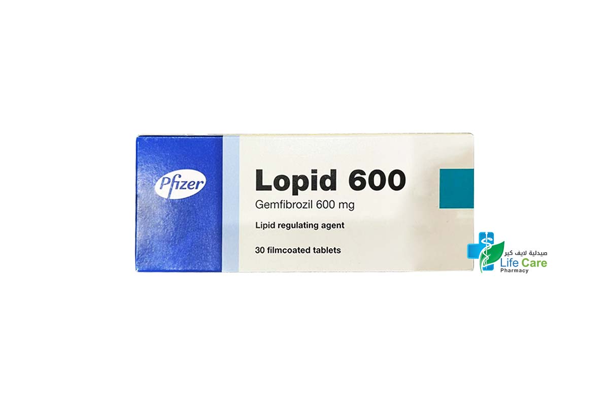 LOPID 600 MG 30 TABLETS - صيدلية لايف كير