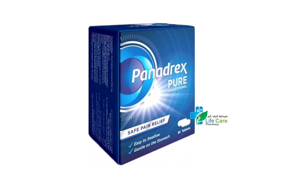 PANADREX PURE TABLET 500MG 96 TABLETS - صيدلية لايف كير