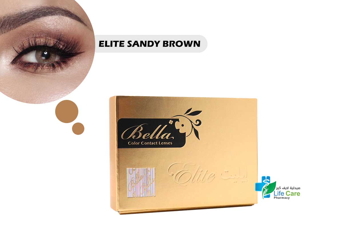 BELLA COLOR CONTACT LENSES ELITE SANDY BROWN - Life Care Pharmacy