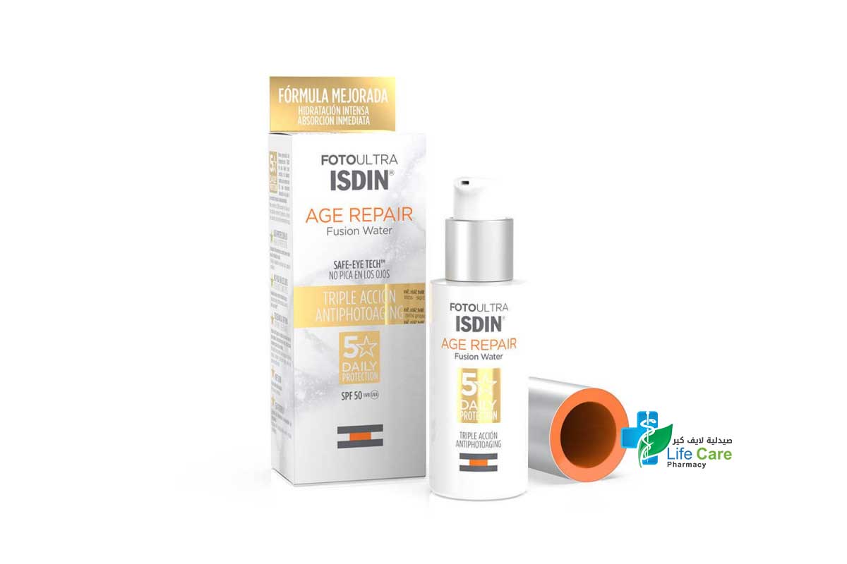 ISDIN FOTO ULTRA AGE REPAIR FUSION WATER SPF50 50 ML - Life Care Pharmacy