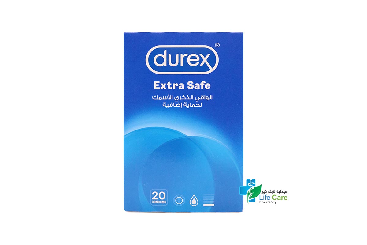 DUREX EXTRA SAFE 20 CONDOMS - صيدلية لايف كير