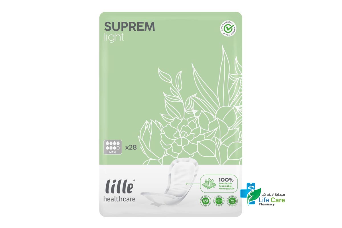 LILLE HEALTHCARE SUPREM LIGHT MAXI 28 PCS - Life Care Pharmacy