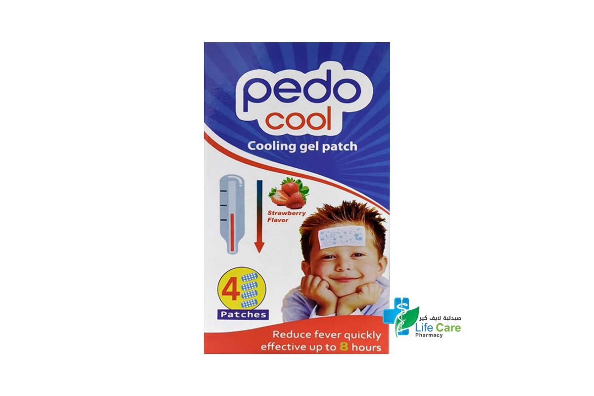 PEDO COOL COOLING GEL PATCH 8 HOURS 4 PATCHES - صيدلية لايف كير