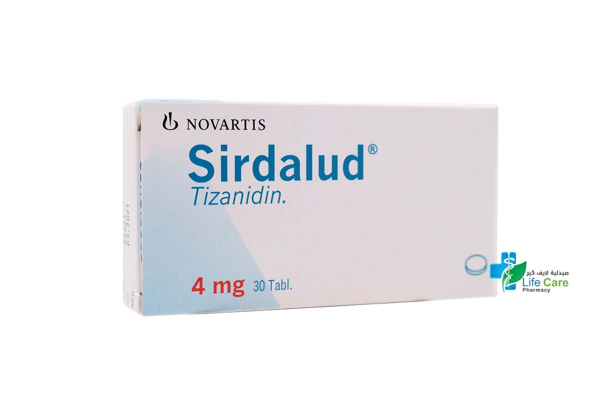 SIRDALUD TABLETS  4 MG 30 TABLETS - Life Care Pharmacy