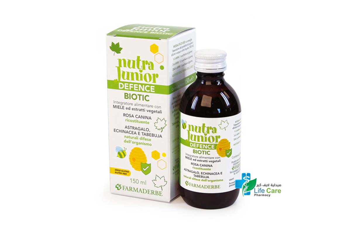 NUTRA JUNIOR DEFENCE BIOTIC SYRUP 150 ML - Life Care Pharmacy