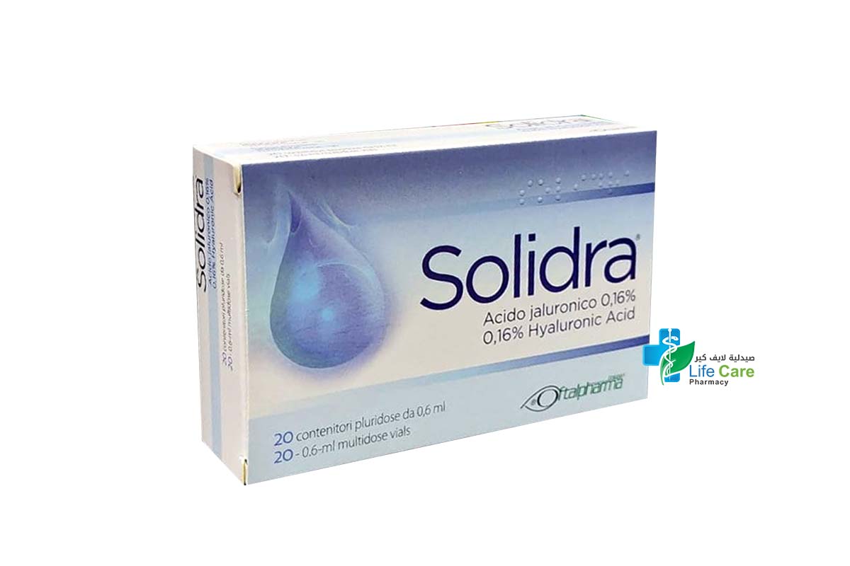 SOLIDRA EYE DROPS 20X0.6 ML - Life Care Pharmacy