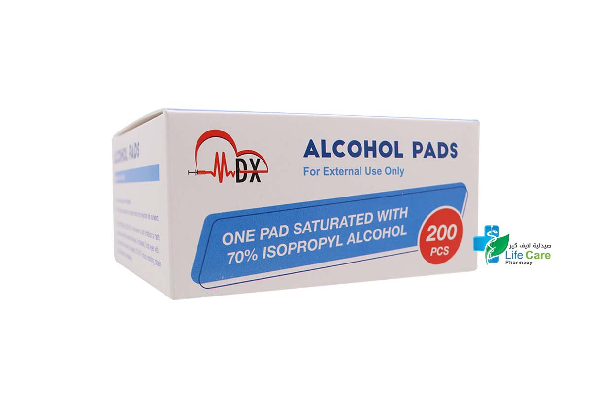 ALCOHOL PADS 200 PCS - Life Care Pharmacy